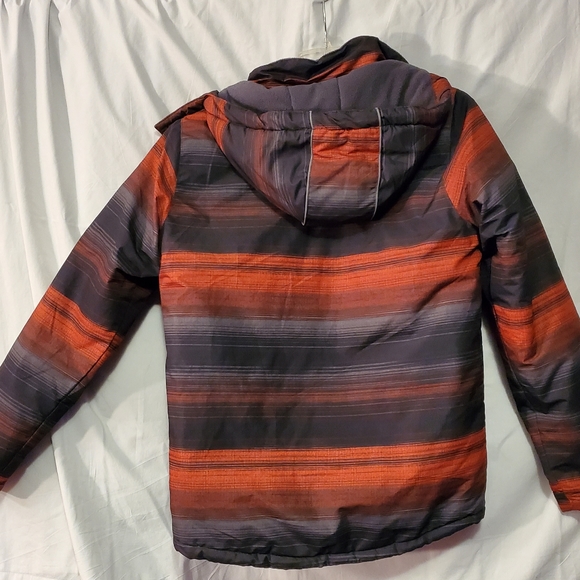 Boys Puffer winter coat size 18 red and gray - Picture 2 of 3